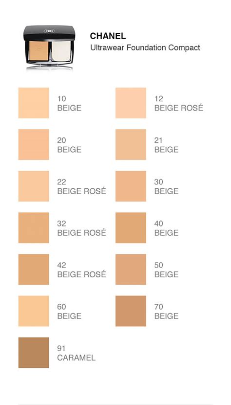 chanel powder foundation compact|chanel foundation color shade chart.